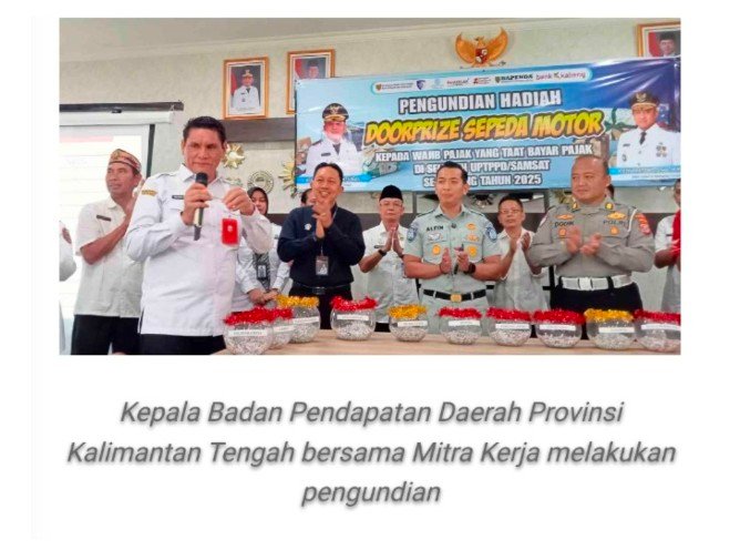 BAPENDA Prov Kalteng Apresiasi Wajib Pajak Yang Taat Membayar Pajak Kendaraan Bermotor