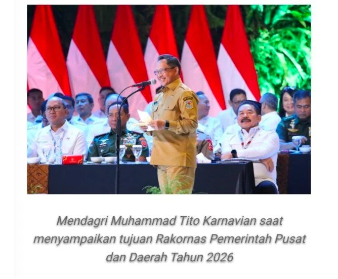Rakornas 2026, Mendagri: Sinergi Pusat dan Daerah Optimalkan Capaian Program Prioritas Presiden