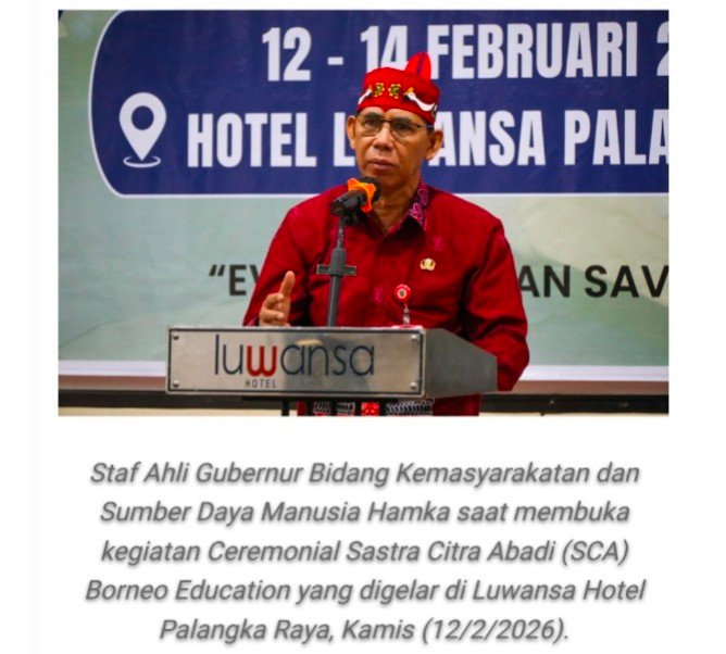 Staf Ahli Gubernur Hamka Buka Pelatihan SCA Borneo Education