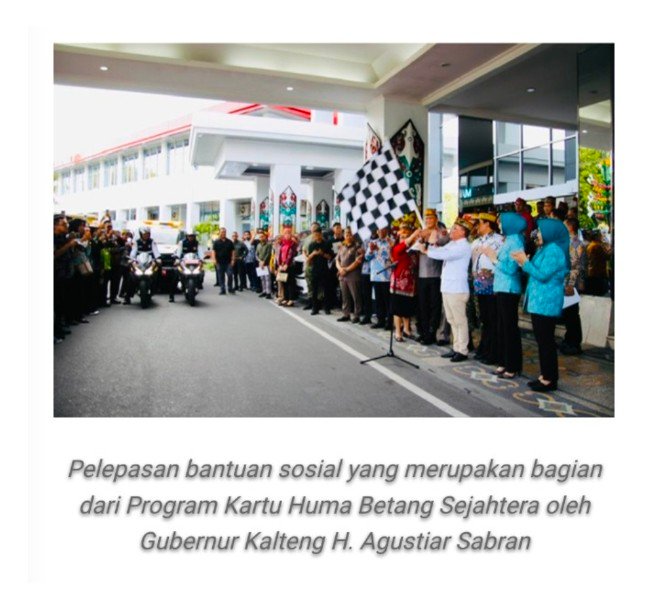 Gubernur Kalteng Lepas Bansos KHBS, 300 Ribu KK Jadi Sasaran