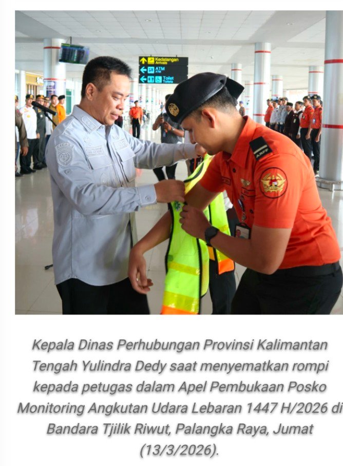 Pemprov Kalteng dan Angkasa Pura Pastikan Kesiapan Angkutan Udara Lebaran 1447 H melalui Posko Monitoring di Bandara Tjilik Riwut