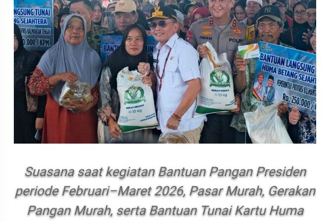 Bantuan Pangan Presiden, Pasar Murah, dan KHBS Disalurkan di Kotawaringin Barat