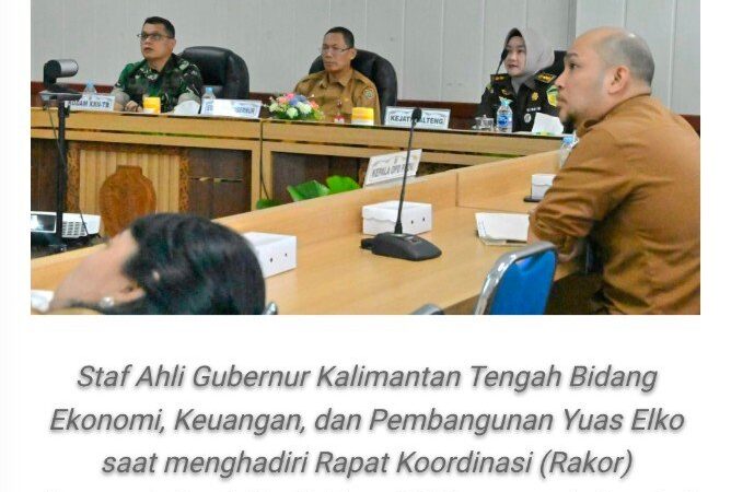 Sahli Yuas Elko Hadiri Rakor Inflasi di Kantor Gubernur Kalteng