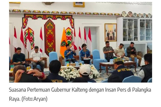 Gubernur Kalteng Tekankan Pentingnya Sinergi dengan Media
