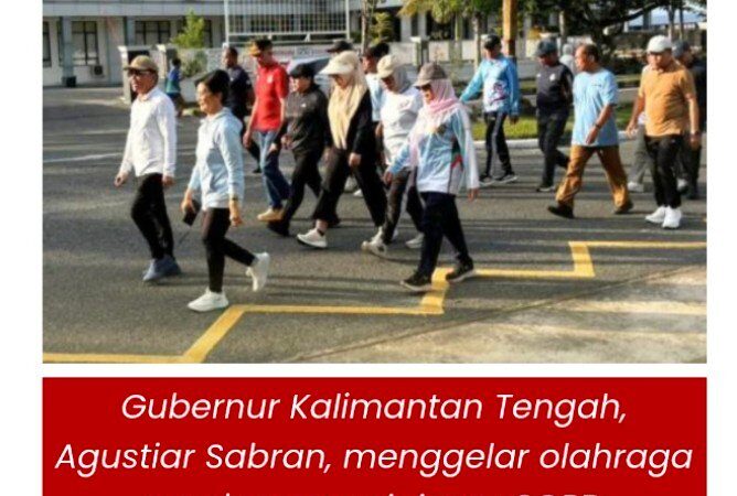 Sport Sore Bersama Gubernur Kalteng, Soliditas SOPD Kalteng Diperkuat