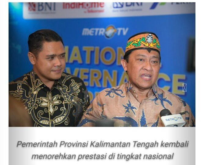 Kalteng Raih Penghargaan Nasional dalam National Governance Awards 2026