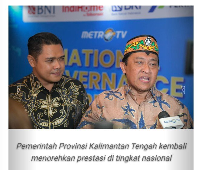 Kalteng Raih Penghargaan Nasional dalam National Governance Awards 2026
